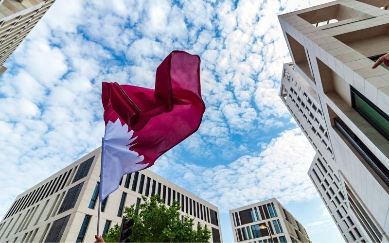 Qatari flag in Doha