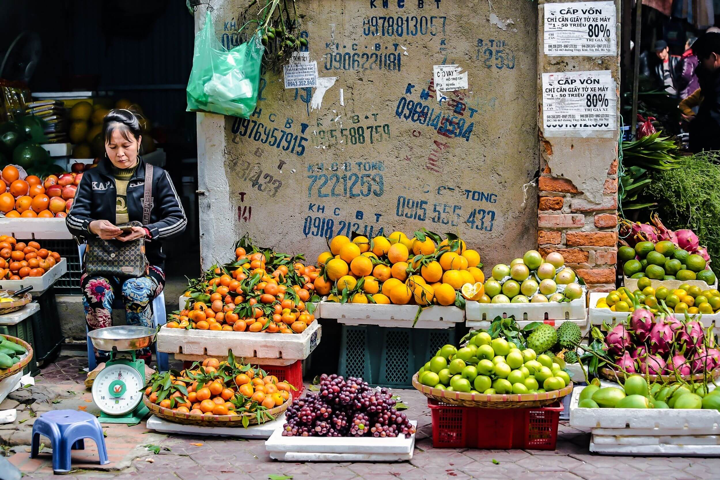 Food market in Hanoi