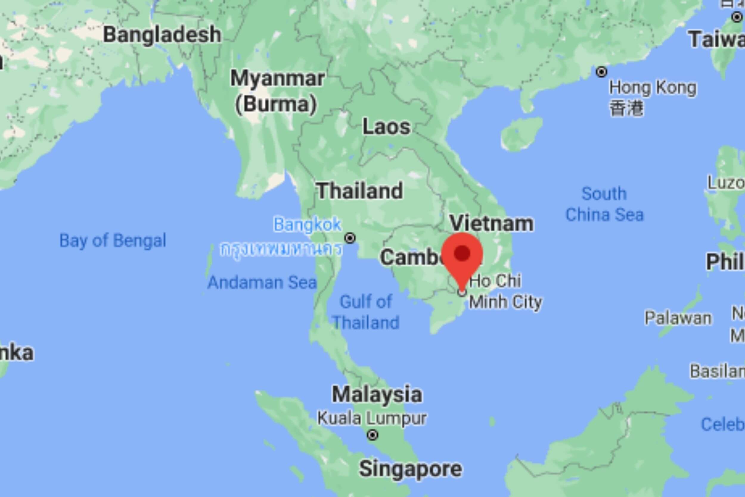 Ho Chi Minh City on map