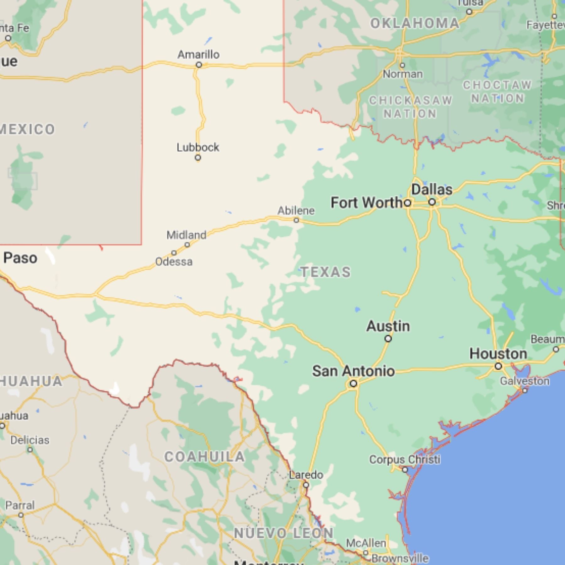 texas map